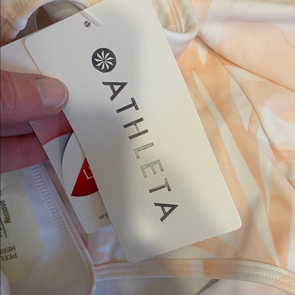 Athleta Pink & White South Beach Bikini 3-Piece Set Size 34B/C & Large NEW - Picture 11 of 16